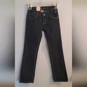 Arizona jeans 7 Girls classic indigo sparkles adjustable waist straight leg NEW